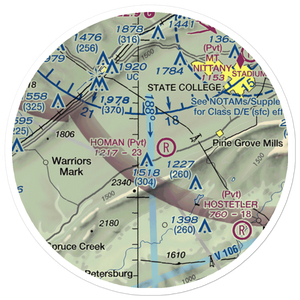 Homan Airport (47PA) VFR Sectional Sticker (20 mile)