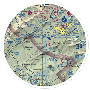 Homan Airport (47PA) VFR Sectional Sticker (30 mile)