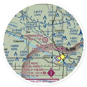 Harman Airport (47OK) VFR Sectional Sticker (20 mile)