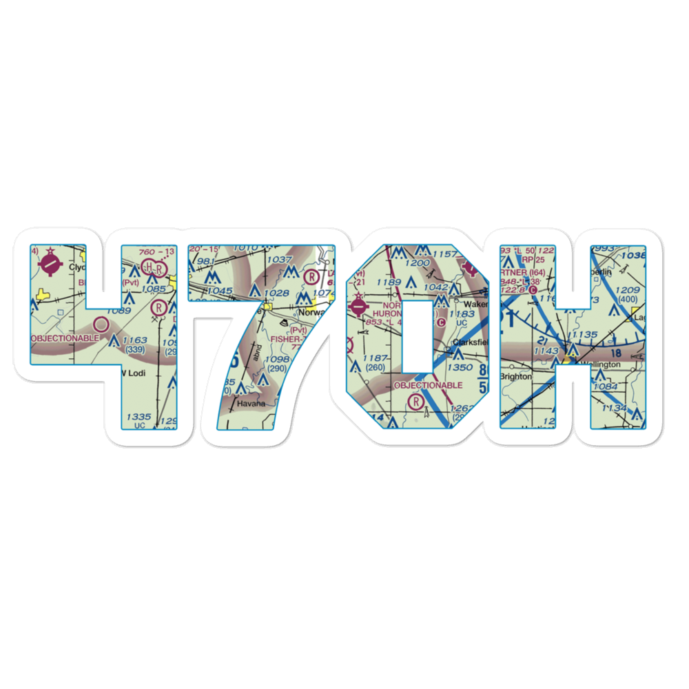 Chapin Airport (47OH) VFR Sectional Sticker 