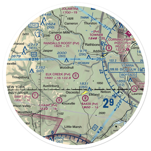 Elk Creek Airport (47NY) VFR Sectional Sticker (30 mile)