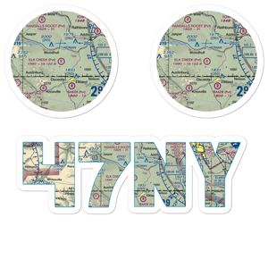 Elk Creek Airport (47NY) VFR Sectional Sticker Pack