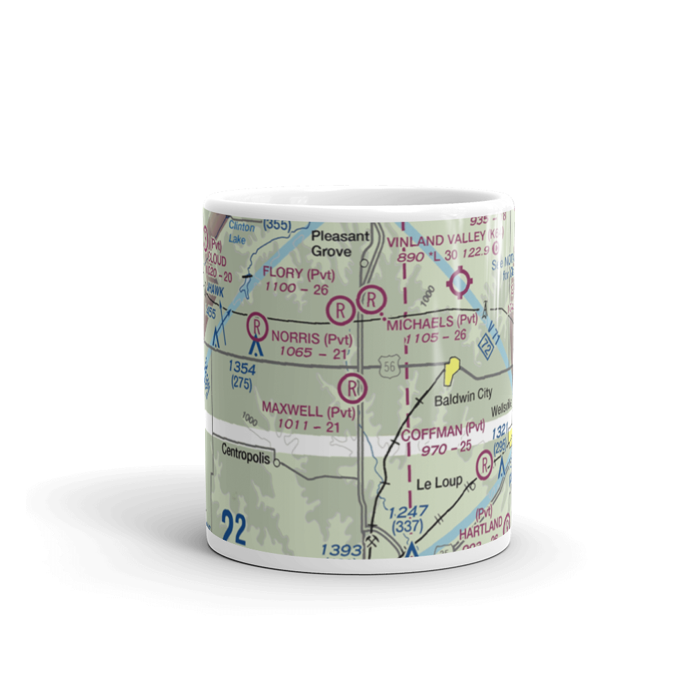 Maxwell Airport (47KS) VFR Sectional  Mug 
