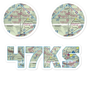 Maxwell Airport (47KS) VFR Sectional Sticker Pack