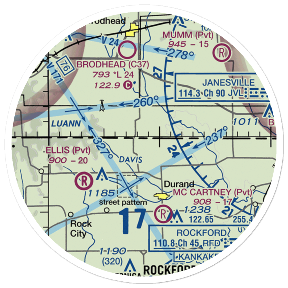 Flying Z Ranch Airport (47IS) VFR Sectional Sticker (20 mile) 