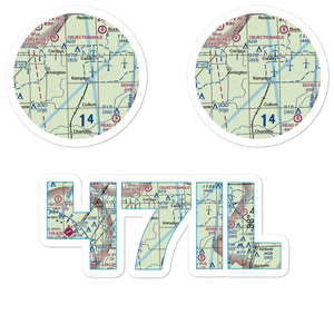 Godbee RLA Restricted Landing Area (47IL) VFR Sectional Sticker Pack