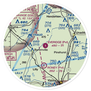Everidge Airport (47GA) VFR Sectional Sticker (20 mile)