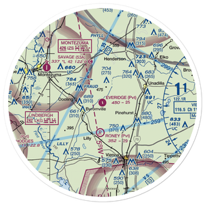 Everidge Airport (47GA) VFR Sectional Sticker (30 mile)