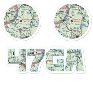 Everidge Airport (47GA) VFR Sectional Sticker Pack