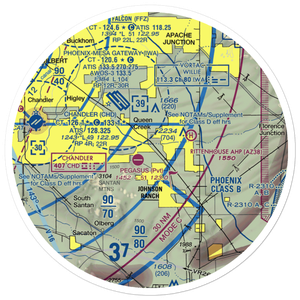 Ray Schnepf Ranch Airport (47AZ) VFR Sectional Sticker (30 mile)