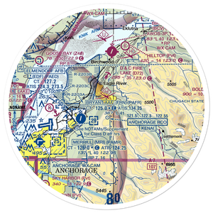 Highland Airport (47AK) VFR Sectional Sticker (30 mile)