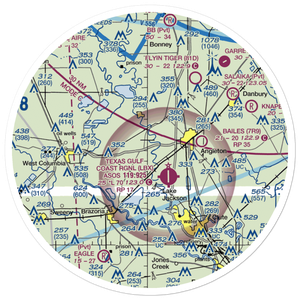 Phillips Corporation Airport (46TX) VFR Sectional Sticker (30 mile)