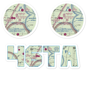 Gould Strip (46TA) VFR Sectional Sticker Pack