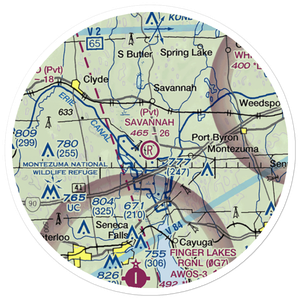 Savannah Agri-Air Airport (46NY) VFR Sectional Sticker (20 mile)