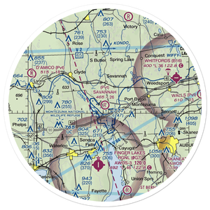 Savannah Agri-Air Airport (46NY) VFR Sectional Sticker (30 mile)