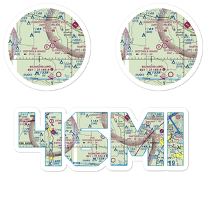 Rotors & Wings Airport (46MI) VFR Sectional Sticker Pack