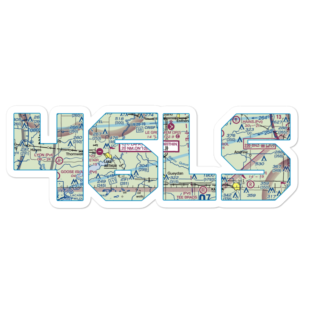 Venissat Airstrip (46LS) VFR Sectional Sticker 