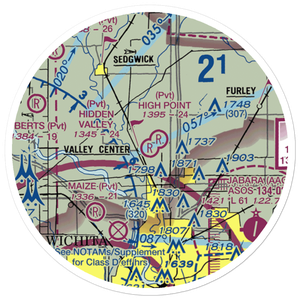 Hidden Valley Airport (46KS) VFR Sectional Sticker (20 mile)