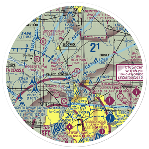 Hidden Valley Airport (46KS) VFR Sectional Sticker (30 mile)