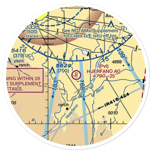 Huerfano Agricultural Airport (46CO) VFR Sectional Sticker (20 mile)
