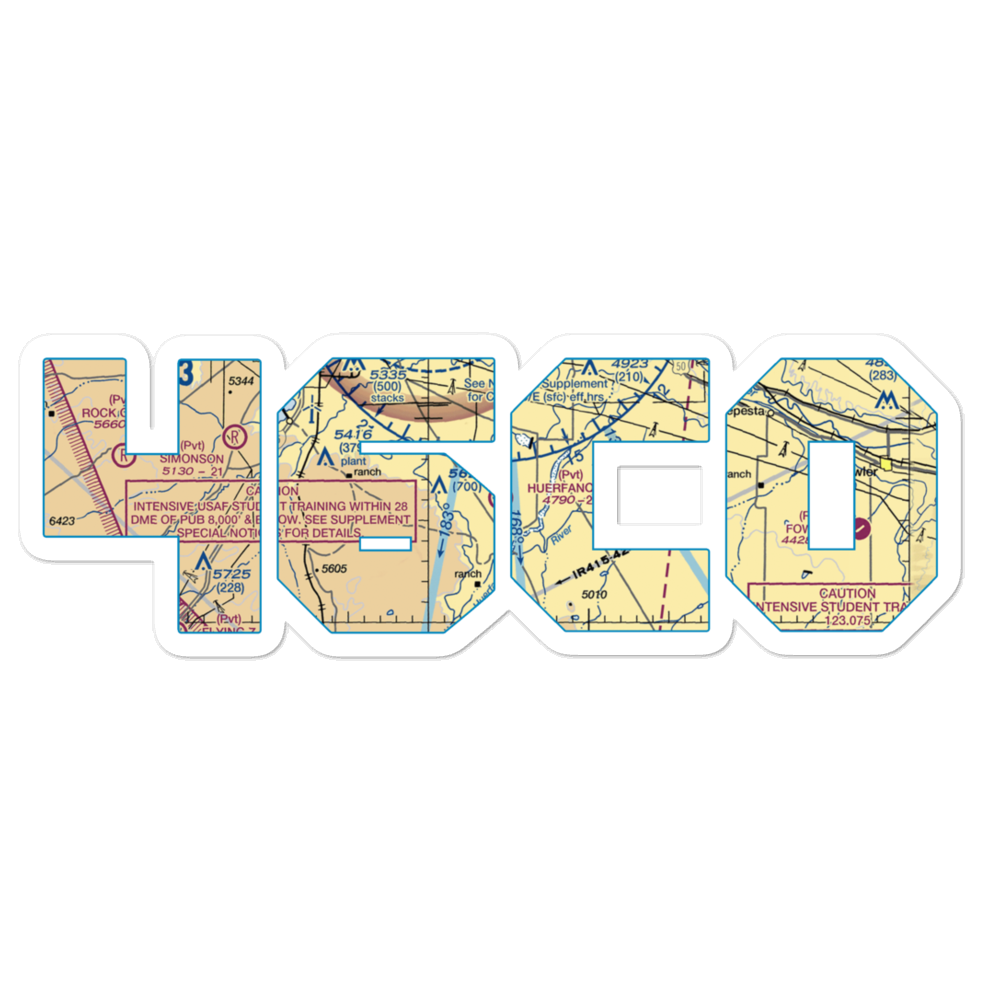 Huerfano Agricultural Airport (46CO) VFR Sectional Sticker 