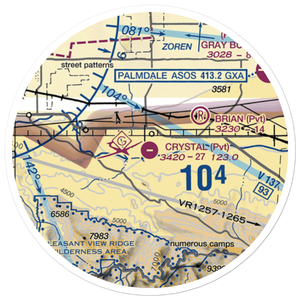 Crystal Airport (46CN) VFR Sectional Sticker (20 mile)