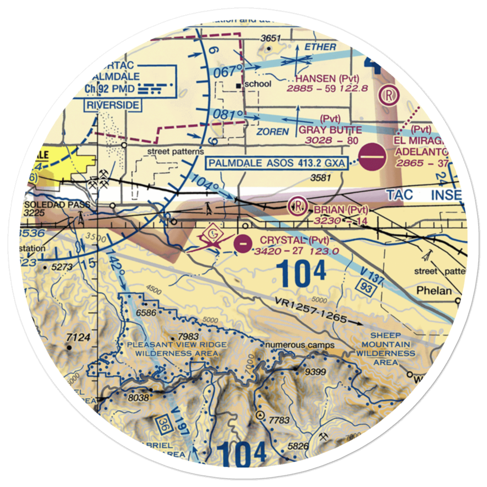 Crystal Airport (46CN) VFR Sectional Sticker (30 mile) 