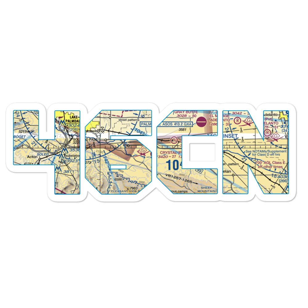 Crystal Airport (46CN) VFR Sectional Sticker 