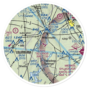 Sly Pig's Base Seaplane Base (46AL) VFR Sectional Sticker (20 mile)