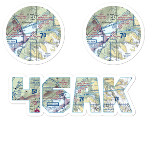 Bear Cove Farm Airport (46AK) VFR Sectional Sticker Pack