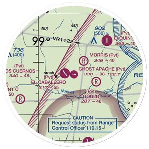 Ghost Apache Airport (45XS) VFR Sectional Sticker (20 mile)