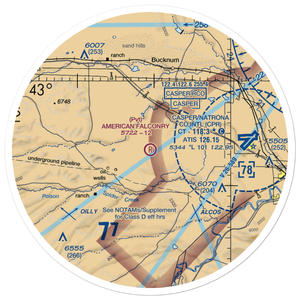 American Falconry Airport (45WY) VFR Sectional Sticker (30 mile)
