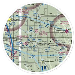 Windsong Farm Airport (45WI) VFR Sectional Sticker (30 mile)