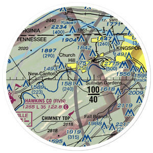 Darnell's Landings Airport (45TN) VFR Sectional Sticker (20 mile)