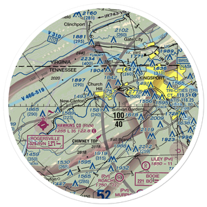 Darnell's Landings Airport (45TN) VFR Sectional Sticker (30 mile)