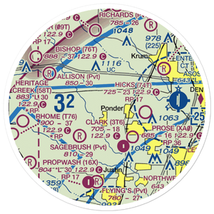 Deussen Field (45TE) VFR Sectional Sticker (20 mile)