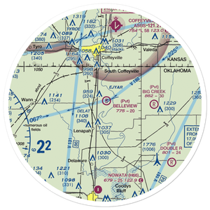 Belleview Landing Airport (45OK) VFR Sectional Sticker (30 mile)