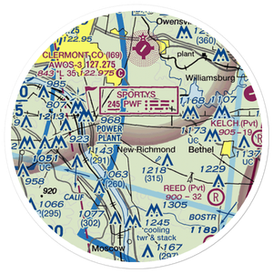 Boober Airport (45OH) VFR Sectional Sticker (20 mile)