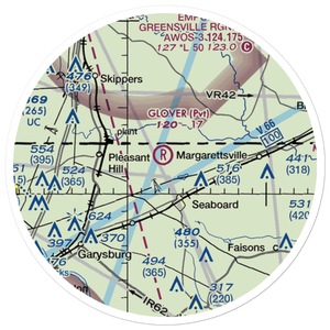Glover Airport (45NC) VFR Sectional Sticker (20 mile)