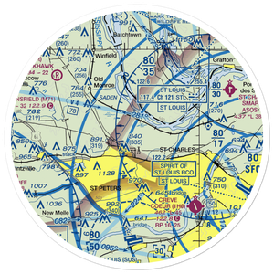 Waldmeister Farm Airport (45MO) VFR Sectional Sticker (30 mile)