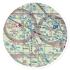 Moss Meadows Airport (45FL) VFR Sectional Sticker (30 mile)