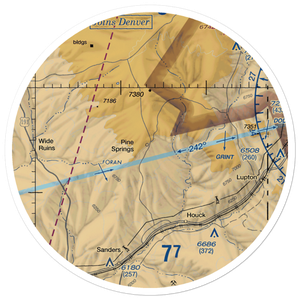 Pine Springs Airport (45AZ) VFR Sectional Sticker (30 mile)