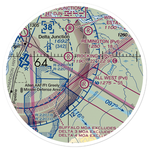 Cherokee Airport (45AK) VFR Sectional Sticker (20 mile)