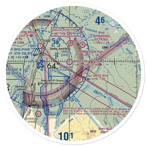 Cherokee Airport (45AK) VFR Sectional Sticker (30 mile)