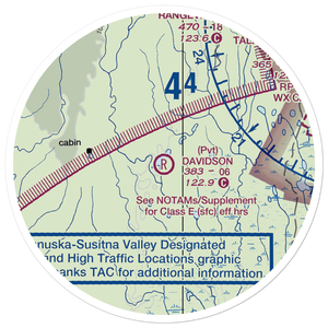 Davidson Strip Airport (45AA) VFR Sectional Sticker (20 mile)