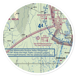 Davidson Strip Airport (45AA) VFR Sectional Sticker (30 mile)