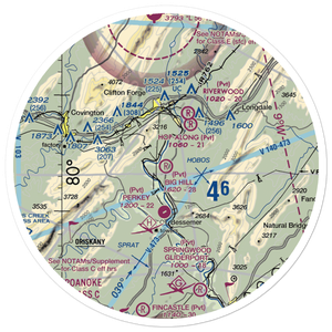 Big Hill Airport (44VA) VFR Sectional Sticker (30 mile)