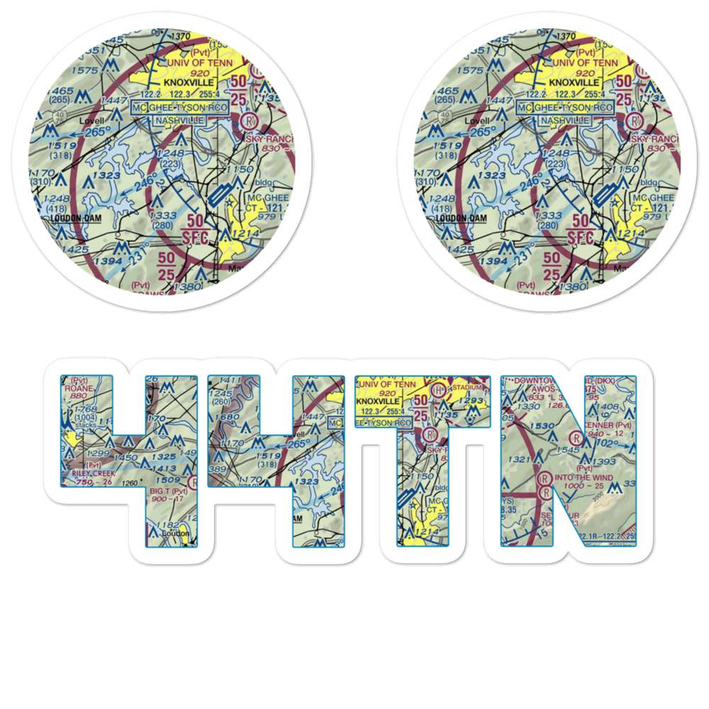 Stone Field (44TN) VFR Sectional Sticker Pack 