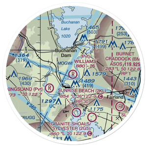 Shirley Williams Airport (44TE) VFR Sectional Sticker (20 mile)