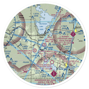 Shirley Williams Airport (44TE) VFR Sectional Sticker (30 mile)